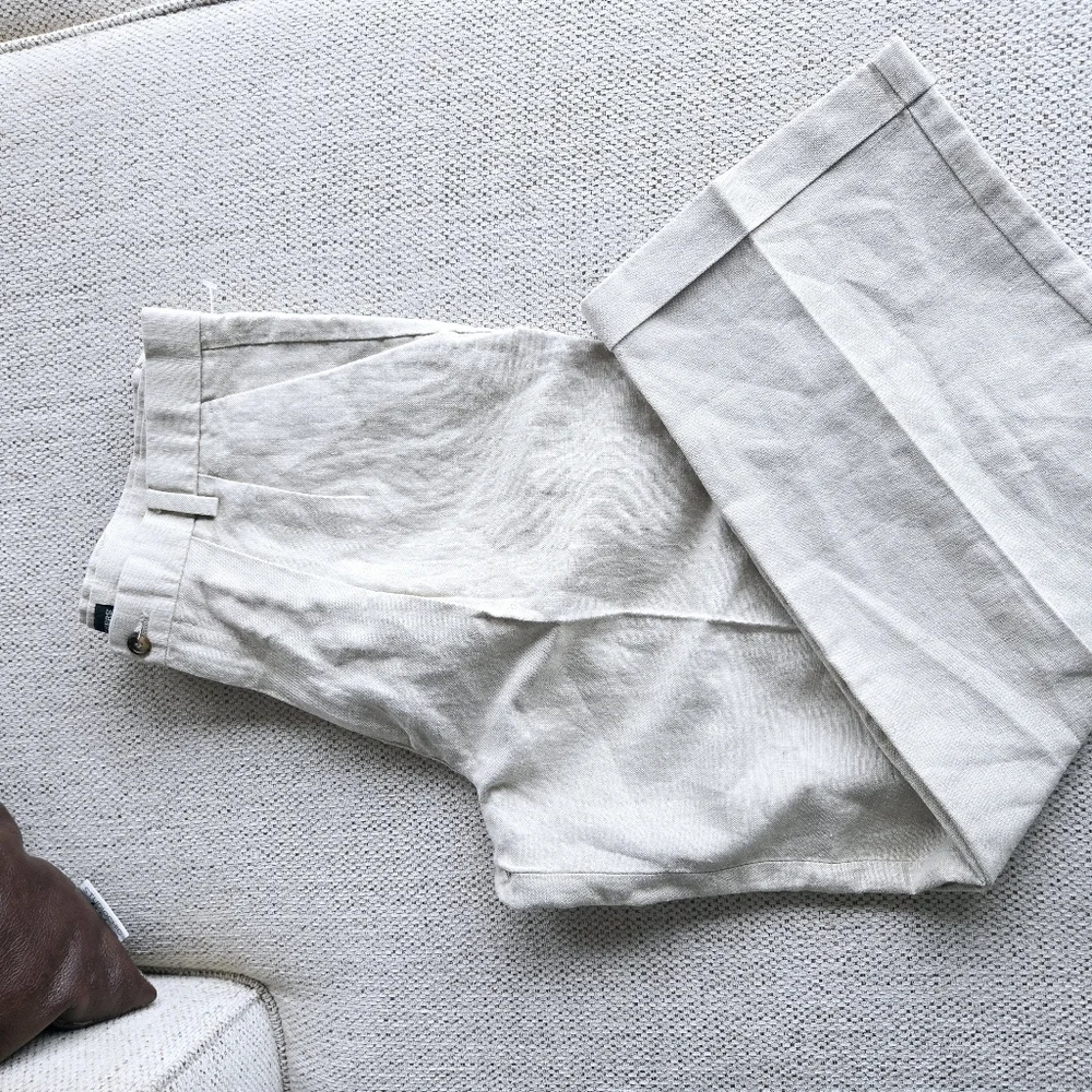NWOT Dockers Premium Pants Mens W36x L30 Beige Linen Blend.